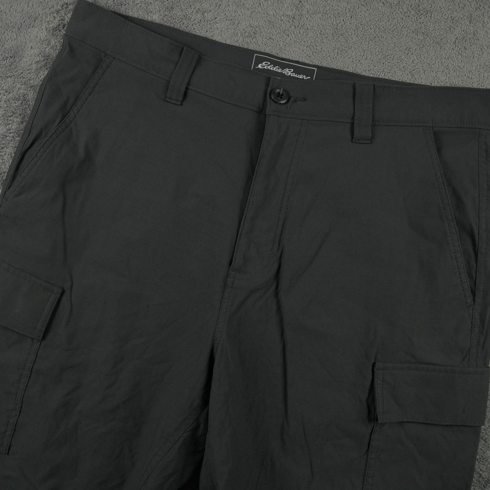 Eddie Bauer Cargo Shorts Mens‎ 35 Gray Travex Stretch Hiking Outdoor Travel